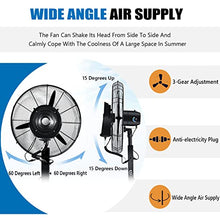 Preferspace Outdoor Cooling Fan Misting Fan Industrial Fan Outdoor Water Patio Water Tank Electric Fans Heavy Duty Garden Backyard Fan, 3 Speed Setting