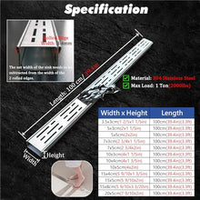 MLYAYE Outdoor Linear Concrete Channel Drain Kit, French Yard/Garden/Balconies Trench Drain System 2-inch, Drop-in Shower Non-Slip Gutter Cover(20 Pieces,7x5cm/2.8x2inch)