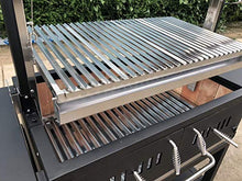 MCP Island Grills Outdoor Charcoal BBQ Santa Maria Rotisserie Grill Stainless Steel