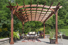 YardCraft 10x12 Pine Pergola Kit Canyon Brown