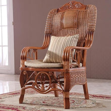 GZQHOI Accent Chair Vintage Rattan Lounge Chair, Rattan Chair,Outdoor Rattan Chairs,Rattan Patio Armchair for Bedroom, Reading, Lounge, Balcony