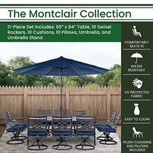 Hanover Montclair 11-Piece Outdoor Dining Set Navy