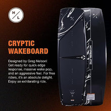 Hyperlite Cryptic Wakeboard + Remix Bindings Wakeboard Package - Perfect for Intermediate to Advanced Riders - 146cm Black