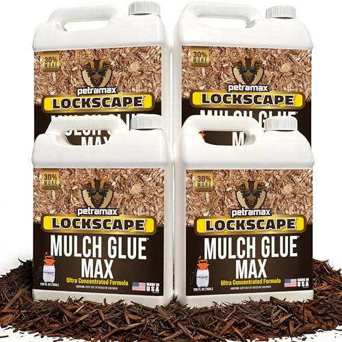 PetraMax Lockscape Rock and Mulch Glue for Landscaping, 4 Gal Concentrate