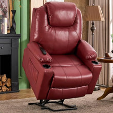 HTERWQEA PU Leather Power Lift Recliner Chair with Massage & Heat
