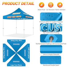 CUSEVE Custom Canopy Tent 10x20 with Logo Multicolor