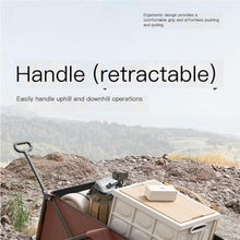 Folding Beach Camping Trolley Cart for Outdoor Picnics and Gatherings Portable Black Camper Trailer Cart