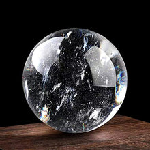 MPUTTCOXN Melting/Natural Multicolor Crystal Quartz Ball with Stand for Healing/Divination/Chakra Balance/Yoga/Home/Office FengShui Decoration (Re-constituted White Crystal Ball, Diameter 20cm)