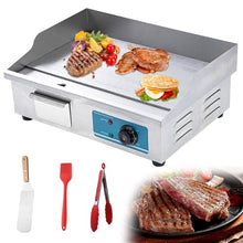 XQZMZSCP Electric Countertop Griddle Flat Top Grill Hot Plate BBQ Commercial Grill with Large Cooking Surface & Adjustable Temperature Control (818)