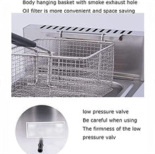 EliteBloom Commercial Gas Fryer, Stainless Steel Countertop Fryer for Fish French Fries Turkey Adjustable Firepower, Large Capacity Professional Grade,