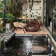 EliteBloom Black Floor Standing Firewood Rack Table for Patio Porch Firewood Rack Outdoor with Cover Firewood Holder Wood Storage for Fireplace (One Color 120Cm)