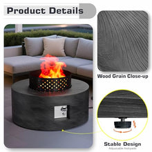 2-Piece 30" Propane Fire Pit Table for Outside Patio with Hidden Tank Table