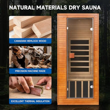 RESTISLAND Full Spectrum Infrared Sauna with Red Light Therapy, 1 Person