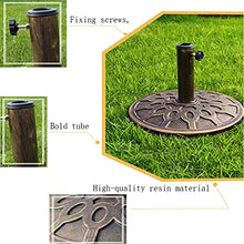 SDdPulse Round Outdoor Umbrella Base,9kg Heavy Duty Thick Resin Base,Suitable for 2.4-3.2m Parasols,Adjustable Aperture 3.8-4.2cm (Black)
