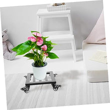 YYBOES Metal Flower Pot Stand Roller Bracket Plant Rack with Wheel Plant Dolly Heavy Duty Plant Stand Plant Rolling Stand Rolling Plant Stand with Casters Heavy Duty Flower Pot Mover