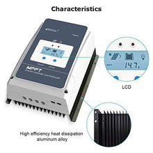 EPEVER 80A MPPT Solar Charge Controller 12/24/36/48VDC Automatically Identifying System Voltage with MT52 Remote Meter & Temperature Sensor RTS & Communication Cable RS485