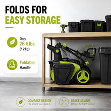 40V Cordless Snow Blower, 3500W Motor, 2 Batteries and Charger
