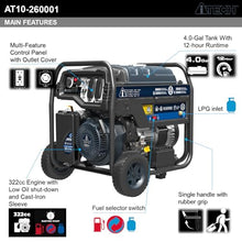 A-ITECH 6000W Portable Generator Dual Fuel, Electric Start, Gas & Propane Powered, CO Sensor, EPA&CARB, for Home Backup Emergency Ready (AT10-260001)
