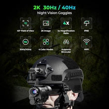 GOYOJO NVG Night Vision Goggles Helmet Mounted 2K Binoculars Black