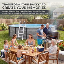 Blue Wave Montilla 24-ft Round 52-in Deep Hard Sided Steel Frame Above Ground Pool with 6-in Steel Top Seats, Dual-Speed Sand Filter System, Ladder, Skimmer & Liner – 12,600 Gallon Cap for Family Use