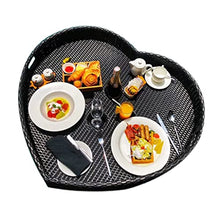 ERoomQ Swimming Pool Floating Tray 33.5X32.3X7.9In Heart-Shaped Handmade Rattan Floating Tray, Swimming Pool Water Tray,Floating Compote Dinner Plate (1 85 x 82 x 20 CM)