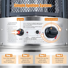 Tangkula Propane Patio Heater with Wheels, Easy Ignition, 34,000 BTU