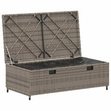 FMPGJLYH 4-Seater Outdoor Sofa Set with Bench and Storage Tables, Poly Rattan Garden Furniture for Patio Backyard, Grey