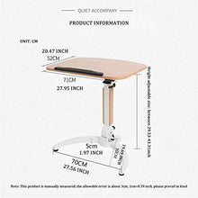 care table sofa side table height adjustable tilt for the home and outdoors Suitable portable computer table (Color White) White