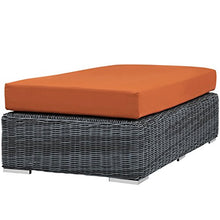 America Luxury - Outdoor Modern Contemporary Urban Design Rectangle Ottoman Orange