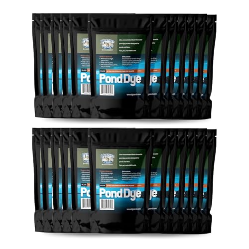 Bjornsen Ultra-Concentrated Black Pond Dye Packets, 20 Pouches, 80 Packets