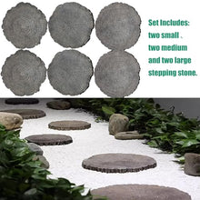 Elitix Stepping Stone Pathway Step Stone with Wood Grain, Rustic Style Stepping Gardening Stone for Flower Beds Lawn Funeral, Landscaping Stones for a Pathway(Size:6-pcs)