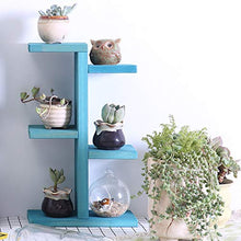 SIDUFHAOPKLL 4-layer Plant Stand Succulent Rack Wooden Shelf Indoor Coffee Bar Flower Pot for Patios Porches Office Decor(E)