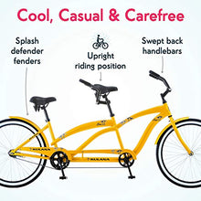 Kulana Lua Tandem Adult Beach Cruiser Bike Yellow