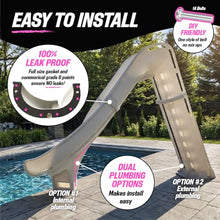 Global Pool Products Bad Axe X7 Slide Blue Quartz Right