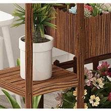 Flower Pot Holder Natural Hardwood Potted Rack Combinable Multi-Layer Plant Display Shelf Floor Stand Firmly Support Creative Decoration for Indoor Outdoor Garden