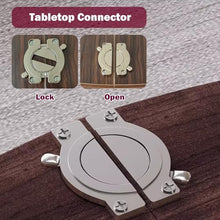 Blazea Round Table Extender Solid Wood Board, Large Foldable Table Top Only, 47 51 55 59 63 70 in Diameter Dining Room Table Top Without Legs(Walnut Wood,160 cm (63 inch))