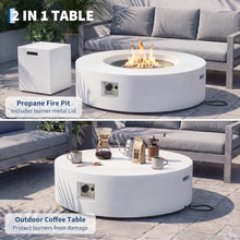 Garvee 48 Inch Outdoor Fire Pit Fire Table