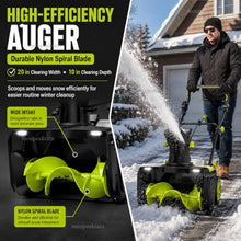 3500w Electric Shovel for Snow Removal, 20-Inch Cordless Snow Blower