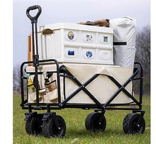 CWENZXDIA Garden Wagon Outdoor Folding Utility Wagon Offroad Trolley Garden Transport Handcart for All Surfaces Utility Cart