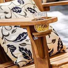 Cambridge Casual Lakeside Oversized Patio Adirondack Chair Set of 2 Natural Teak
