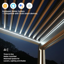 SmartWings Electric Louvered Pergola with Remote, 10 x 13FT Free Standing