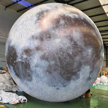 LED Lighted Inflatable Moon Balloon, Hanging Airtight PVC Moon Ball for Space Theme Party, Event Decoration and Festival Display (8.2 FT (98.4"))