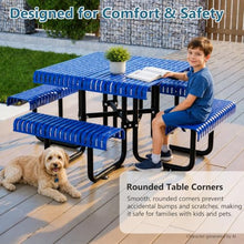 KEIKI Heavy Duty Outdoor Picnic Dining Table and Chairs Bench Set for 4-8