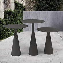 Whiteline Modern Outdoor Living ST1733M-CMT Ireland Large, Medium or Small Aluminum Outdoor Side Table, Grey