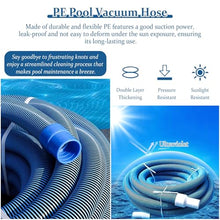JYHHCYS 1-1/2 Pool Vacuum Hose, 10 15 20 30m Long PE Pool Vacuum Hose for Inground Pools, Leak-Proof Universal Swimming Pool Cleaner Hose with Kink-Free Swivel Cuff(30m/98.4ft)