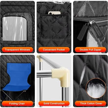 YXKJZHF Sauna, Home Sauna Tent,Personal Sauna Steam Sauna Tent at Home Spa with Steam Generator, 90 Minute Timer, Foldable Chair