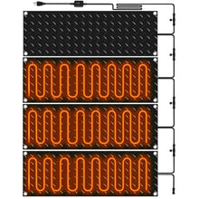 iumLeap Winter Snow Melting Pads,Anti-Slip Walkway Herringbone Design,Outdoor Mat,Prevents ice Formation,Melts up to 2 inches of Snow per Hour, 4Pcs/10 * 30In (25.4 * 76.2cm)