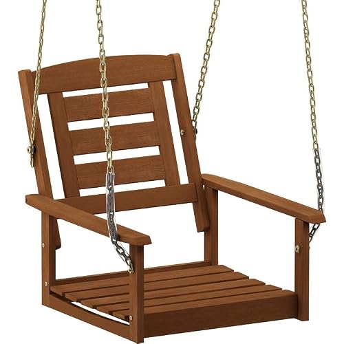 LIBANGRONG-888 Garden Swing Chair Hardwood Patio Garden Outdoor Porch Swing with Hanging Chains, Natural Rocking Chair Hollywood Swings (Color : 4ft Seat Frame)