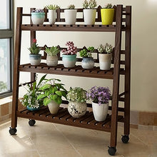 ZOCWJK Indoor Plant Stand for Multiple Plants 3 Tier Wood Corner Plant Shelf Rack Simple Outdoor Flower Pot Stand Holder,B-100cm