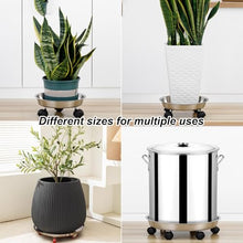 WUXTOKV 304 Stainless Steel Plant Trays for Pots, Drip Tray with Rollers, Can Be Used to Place Flower Pots or Move Heavy Objects(70cm/27in)
